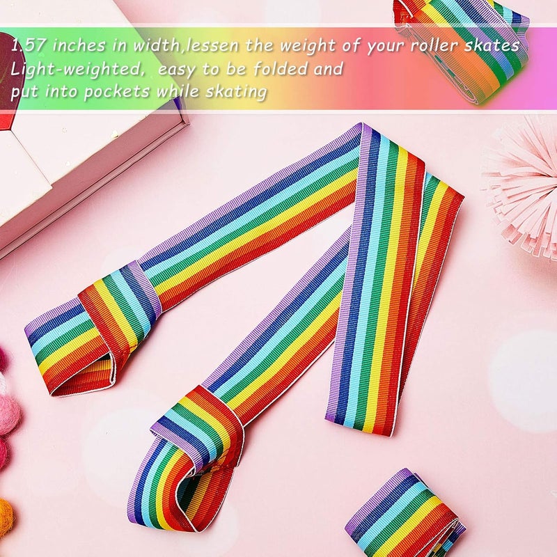 Skylety حزام حذاء التزلج القابل للتعديل 2 قطعة مع حزام كتف مرن لحمل الأطفال والنساء والرجال للتزلج - Image 2